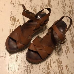 A.P.C leather wedge